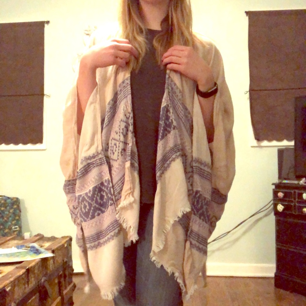 Anthropologie southwestern shawl